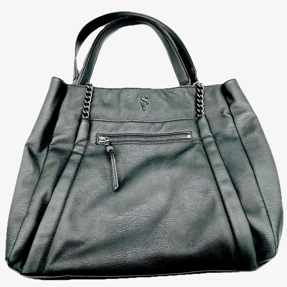 Simply Vera Womens Purse Vera Wang Black Handbag Shoulder Bag Carry Pockets